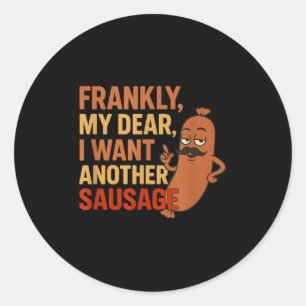 Funny Grillen Sausage Angebot für Cookout Grill Va Runder Aufkleber