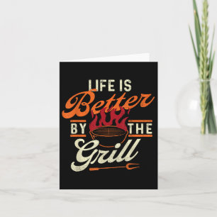 Funny Grillen Shirts Leben ist besser durch Grill Karte