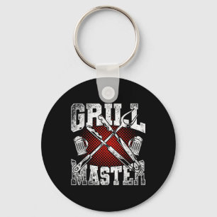 Funny Grillen Steak Grill Master geräuchert Fleisc Schlüsselanhänger