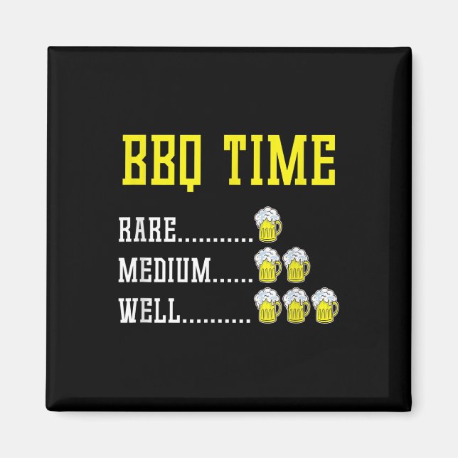 Funny Grillen Timer Beer trinkt Geschenk geräucher Magnet (Vorne)