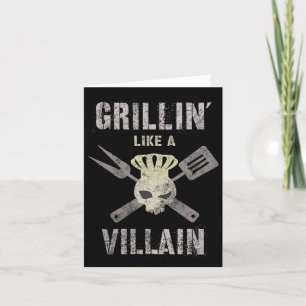 Funny Grillin' like Villain Gangster Koch Summer B Karte