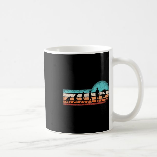 Funny Grilling Evolution Grillen Barbecue Kaffeetasse (Rechts)