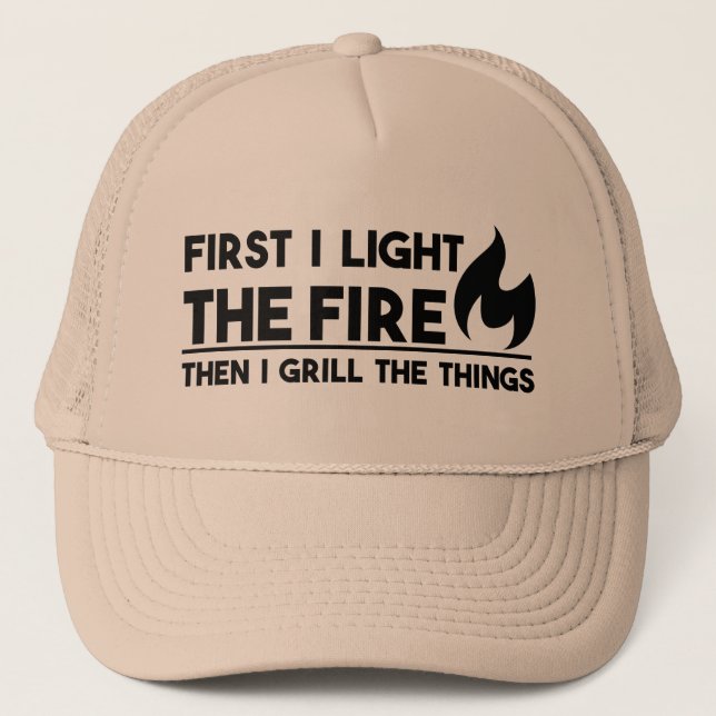 Funny Grilling-Geschenk Truckerkappe (Vorderseite)