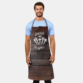 Funny Grilling Gift - Shoot to Grill Schürze