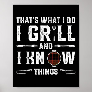Funny Grilling Grillen Barbecue Smoking Meat Smoke Poster