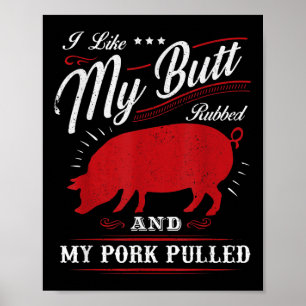 Funny Grilling Grillen gefällt mir mein Hintern Ru Poster