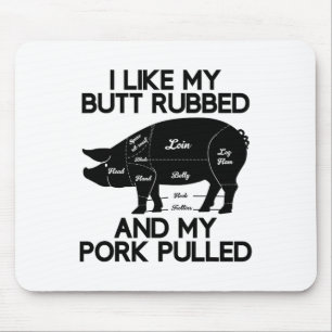Funny Grilling Grillen Pork Rub Byrbecue Lover Ges Mousepad