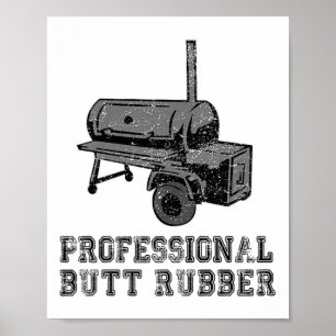 Funny Grilling, Grillen, Smoker, Beruflicher Hinte Poster