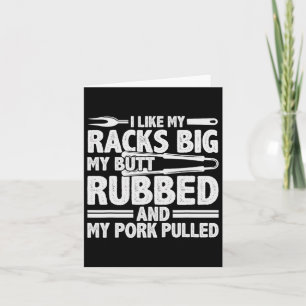 Funny Grilling Pork Rub Rauchen Grillen Meat Smoke Karte