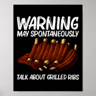 Funny Grillribs für Männer Frauen Grillen Grillen Poster