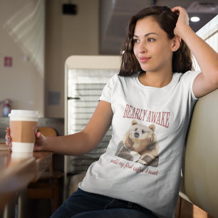 Funny Grizzly Bear Coffee Lovers Pub T-Shirt