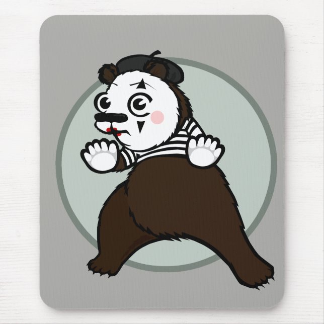 FUNNY GRIZZLY BEAR MIME VERTICAL MOUSE PAD MOUSEPAD (Vorne)