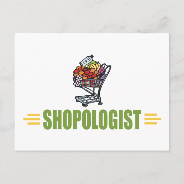 Funny Grocery Shopping Postkarte (Vorderseite)