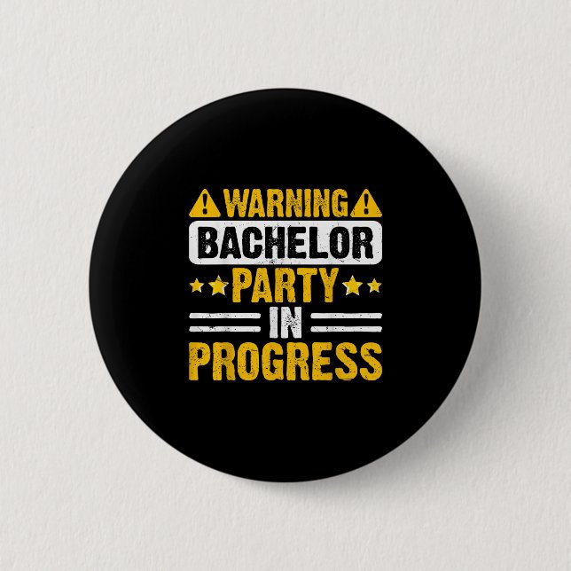 Funny Groom Wedding Bachelor Party _5 Button (Vorderseite)