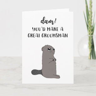 Funny Groomsman Vorschlag Card Karte
