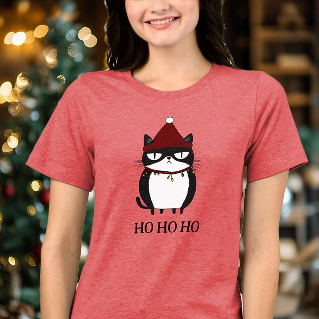 Funny Grouchy Cat Catmas Spaß Weihnachten Tri-Blend Shirt (Von Creator hochgeladen)