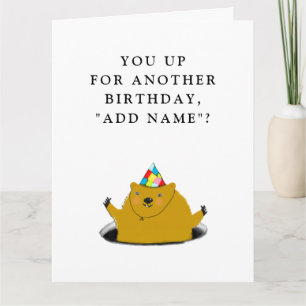 Funny Groundhog Day Birthday Card Karte