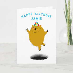 Funny Groundhog Day Carte d'anniversaire