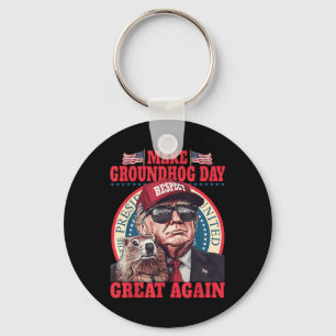Funny Groundhog macht Groundhog Day wieder groß Schlüsselanhänger