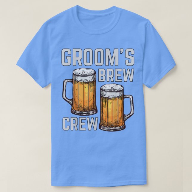 Funny Group Beer Drink Team in PartyGrooms Brew T-Shirt (Design vorne)