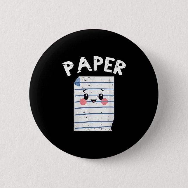 Funny Group Halloween Outfit - Rock Paper Scissy Button (Vorderseite)
