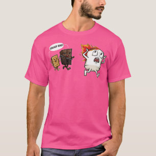 Funny Group Umarmung Campfire Marshmallow und rauc T-Shirt