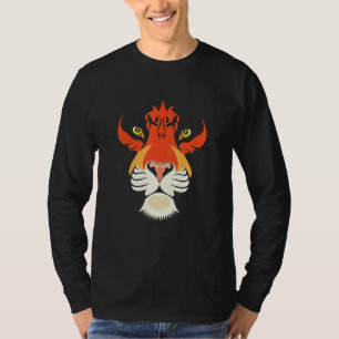 Funny Growling Mouth Open Bengalisch Tiger Birthda T-Shirt