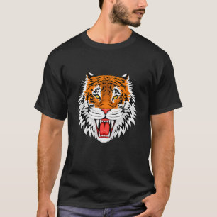 Funny Growling Mouth Open Bengalisch Tiger Birthda T-Shirt