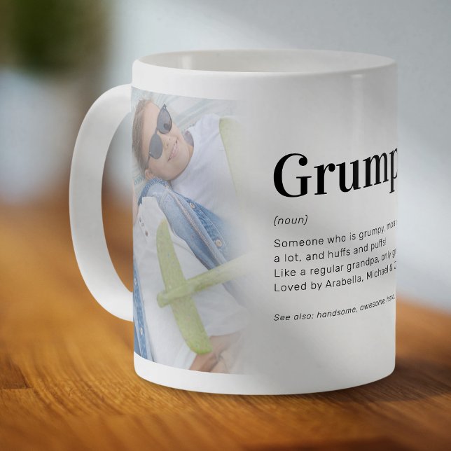 Funny Grumpa Definition Grandpa Foto Kaffee Tasse (Von Creator hochgeladen)