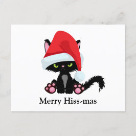 Funny Grumpy Black Cat Weihnachten