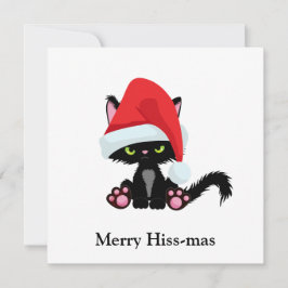 Funny Grumpy Black Cat Weihnachten