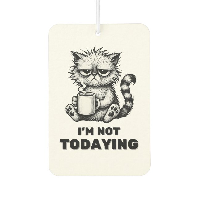 Funny Grumpy Cat Coffee Car Zubehör Autolufterfrischer (Vorderseite)