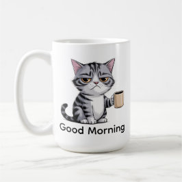 Funny Grumpy Cat Coffee Mug – “Good Morning” Cute  Kaffeetasse