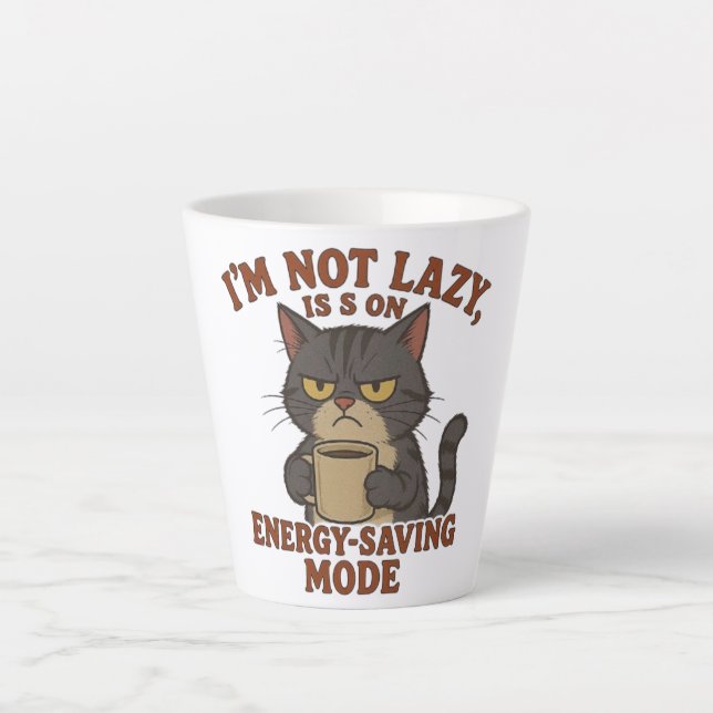 Funny Grumpy Cat Latte Mug Milchtasse (Vorderseite)