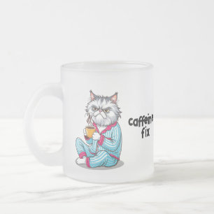 Funny Grumpy Cat Mattierte Tasse mit/ Ihr Name edi