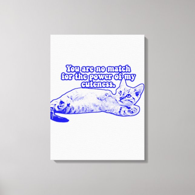 Funny grumpy cat meme for kitten and cat lovers leinwanddruck (Vorderseite)
