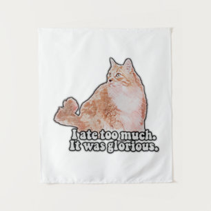 Funny grumpy cat meme für Katz- und Kitesurfer Wandteppich