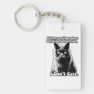 Funny grumpy cat meme für kitten personen & besitz schlüsselanhänger