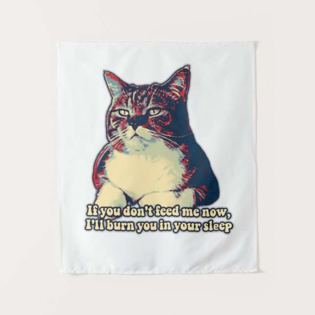 Funny grumpy cat meme für kitty besitzer und liebh wandteppich (Vorderseite)