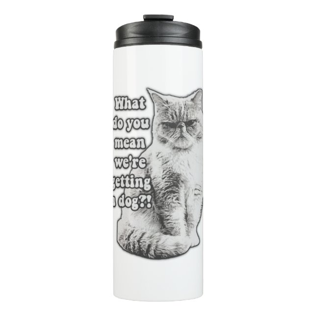 Funny grumpy cat meme für kitty Liebhaber und Besi Thermosbecher (Vorderseite)