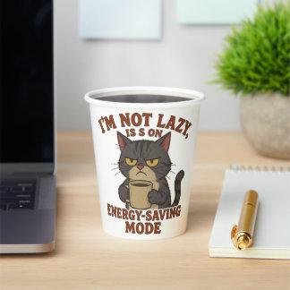 Funny Grumpy Cat Paper Cup Wrap Pappbecher
