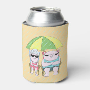 Funny Grumpy Couple am Strand in Rain Art Dosenkühler