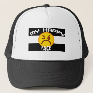 Funny Grumpy Emoji   Mein glückliches Gesicht Truckerkappe