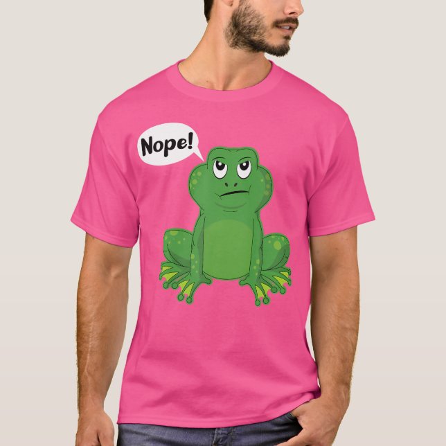 Funny Grumpy Frog Amphibian Toad Frogs Spaß Anima T-Shirt (Vorderseite)