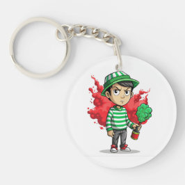 Funny grumpy kid acrylic keychain schlüsselanhänger
