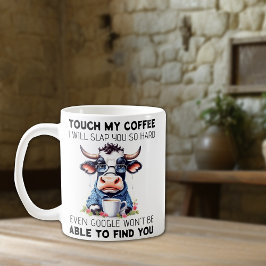 Funny Grumpy Kuh Zitat Kaffeetasse