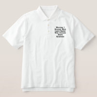 Funny Grumpy Male Lawn Bowler, bestickter Polo