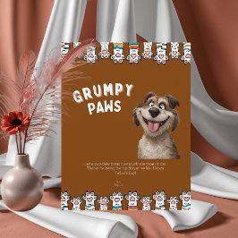 Funny Grumpy Paws Vatertag Letterhead Briefbogen