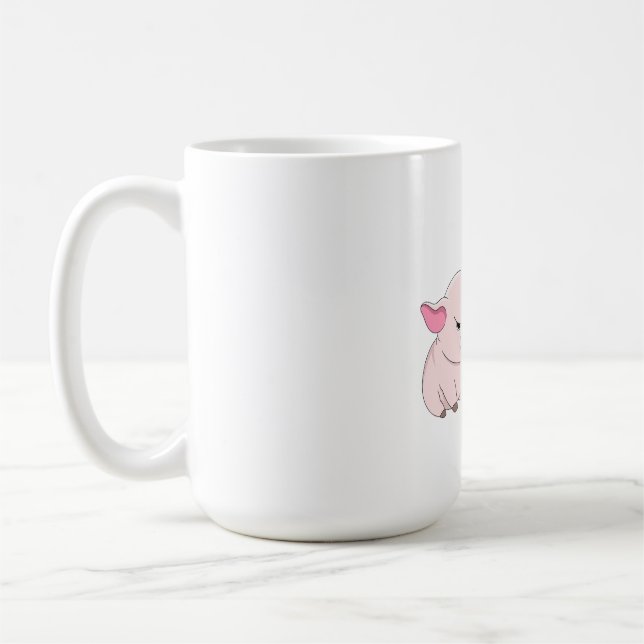Funny Grumpy Pig Now Whaat Morning Coffee Mug Kaffeetasse (Links)