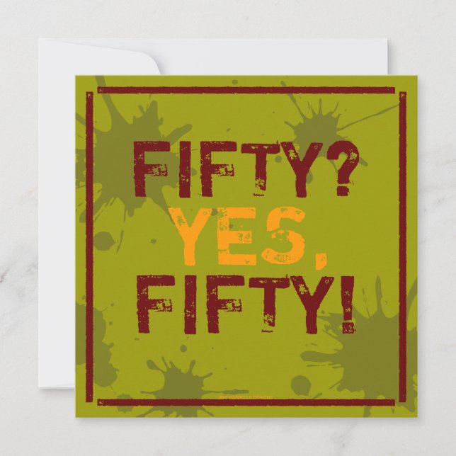 Funny Grungy Geburtstagsparty Einladung (Vorderseite)